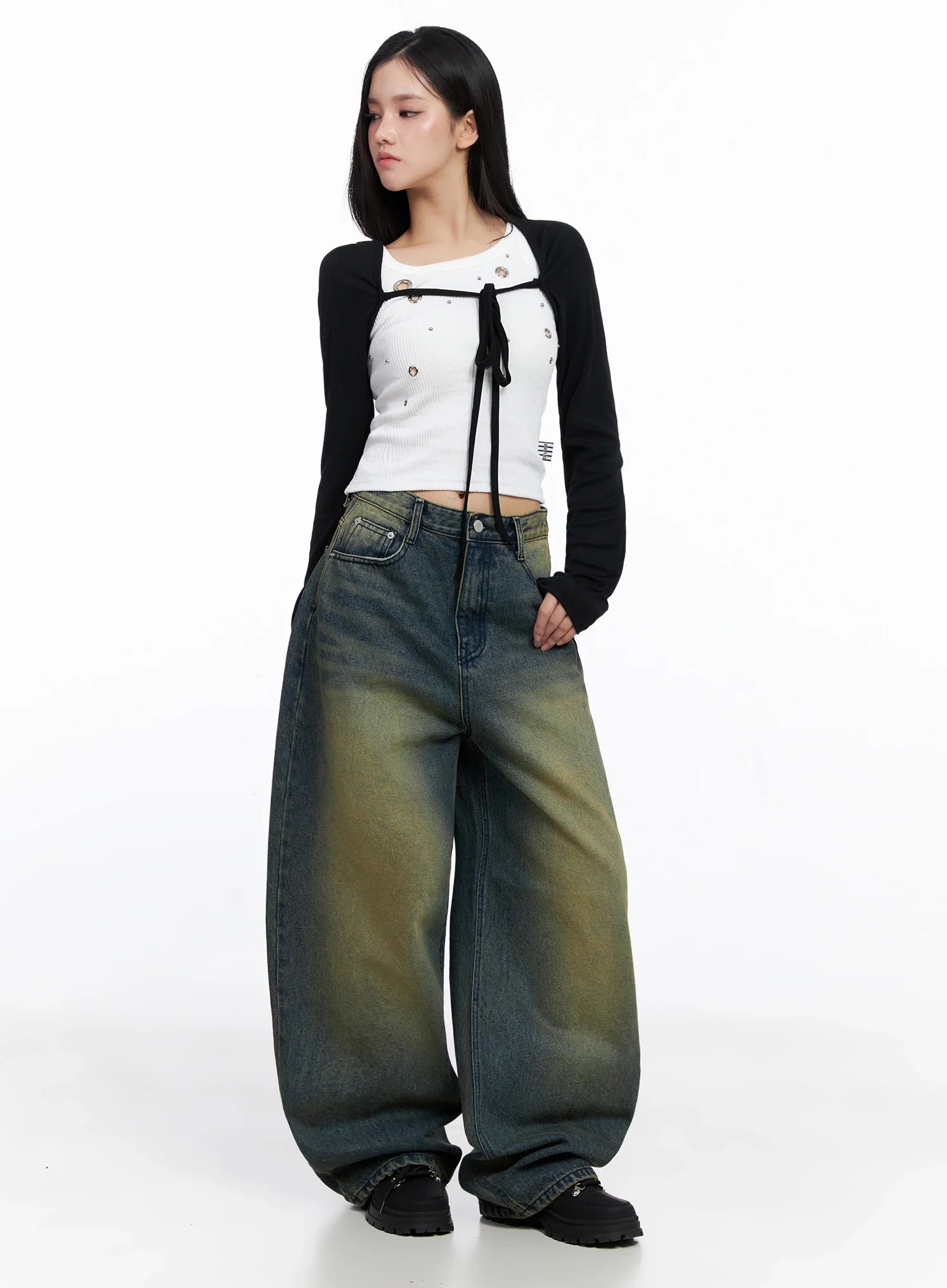 Elora Washed Baggy Jeans IS525