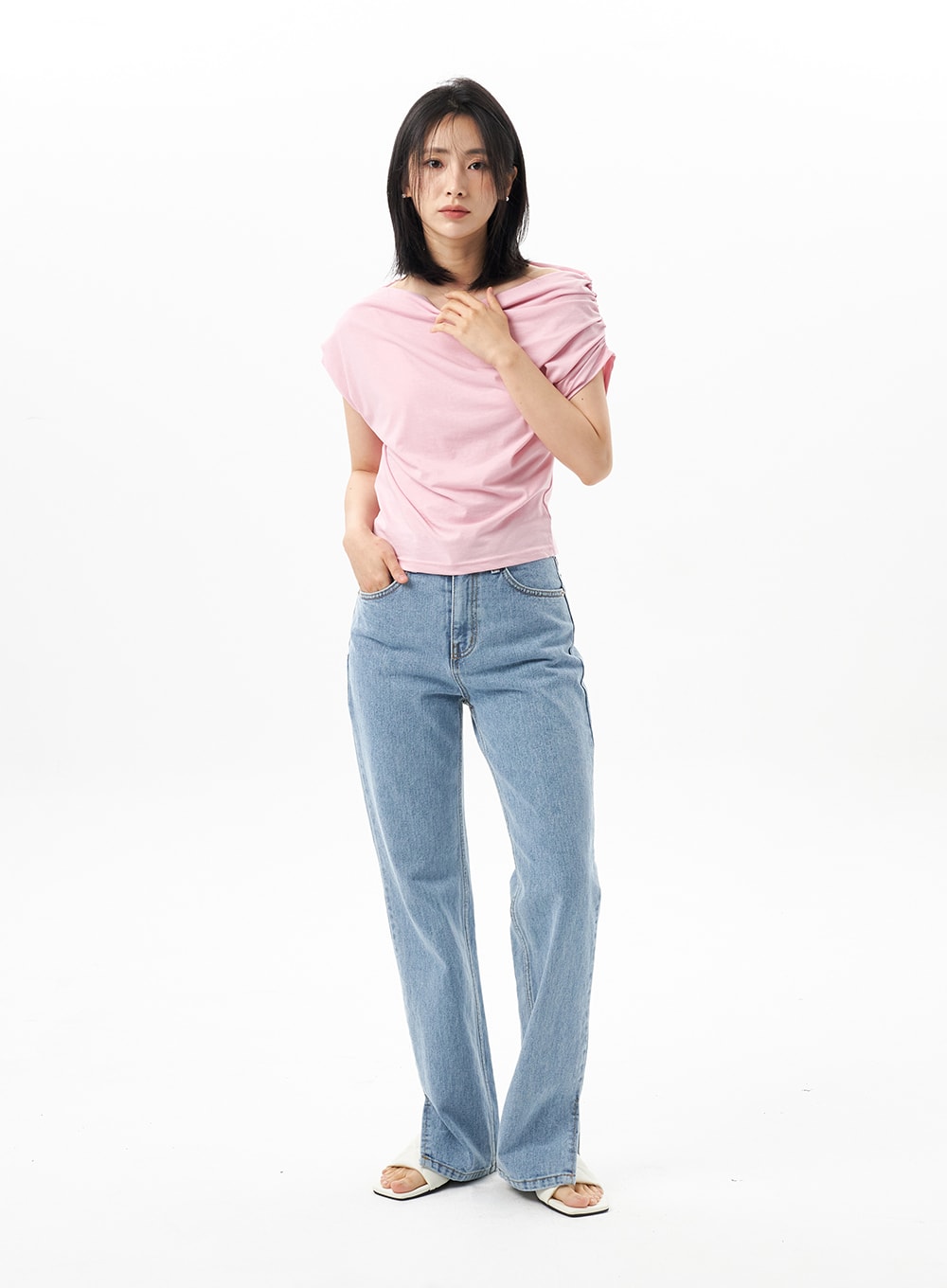 Slit Detail Jeans OU314