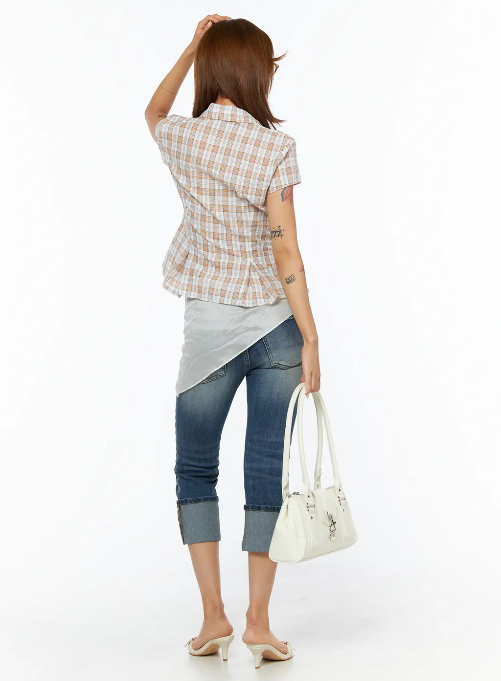Rena Roll-Up Capri Jeans CU517