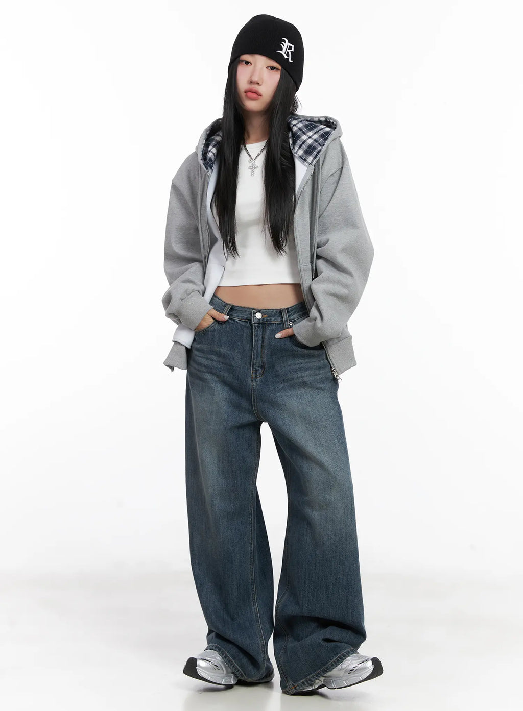 Aya Washed Baggy Jeans CN528