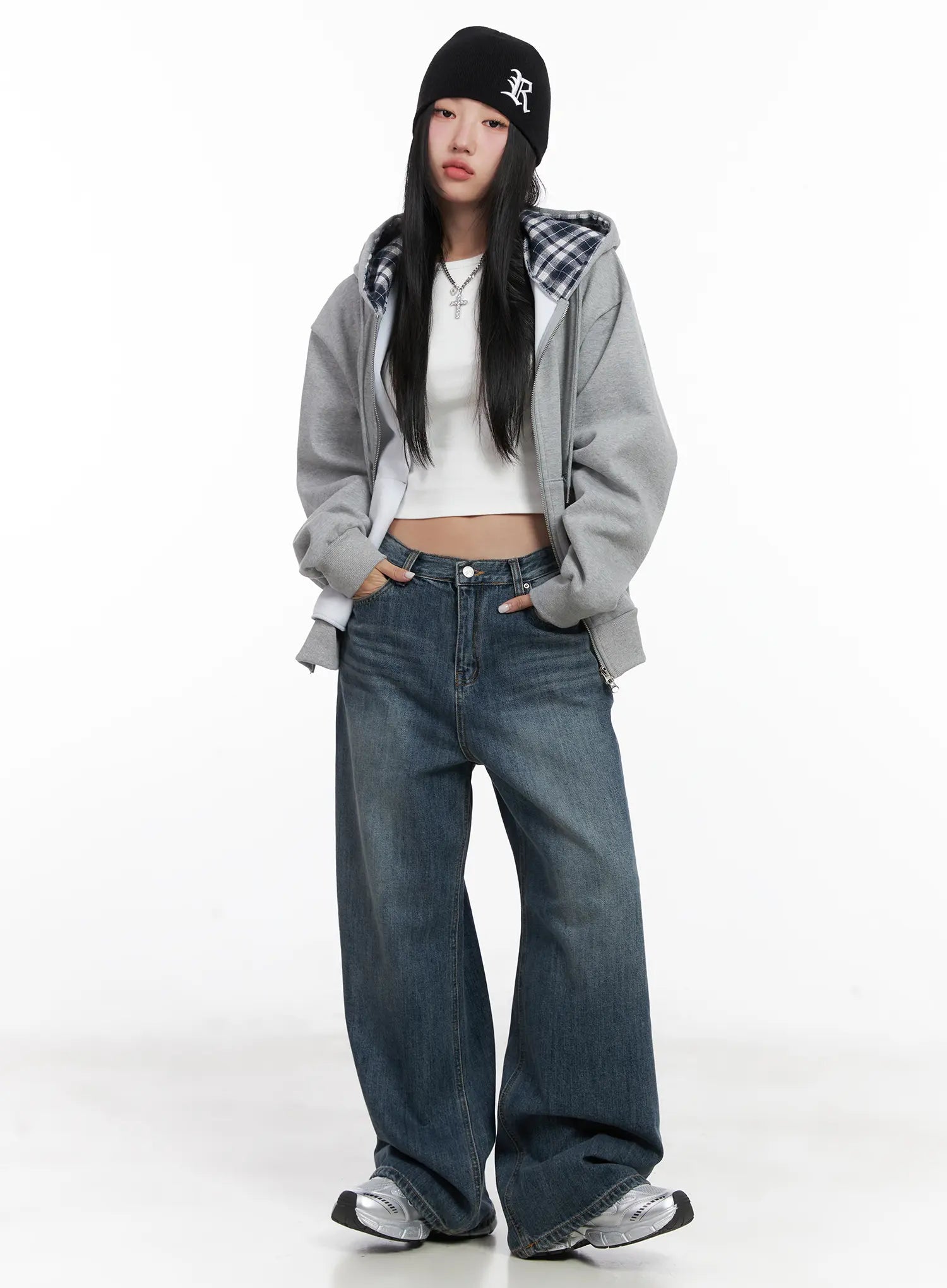 Aya Washed Baggy Jeans CN528