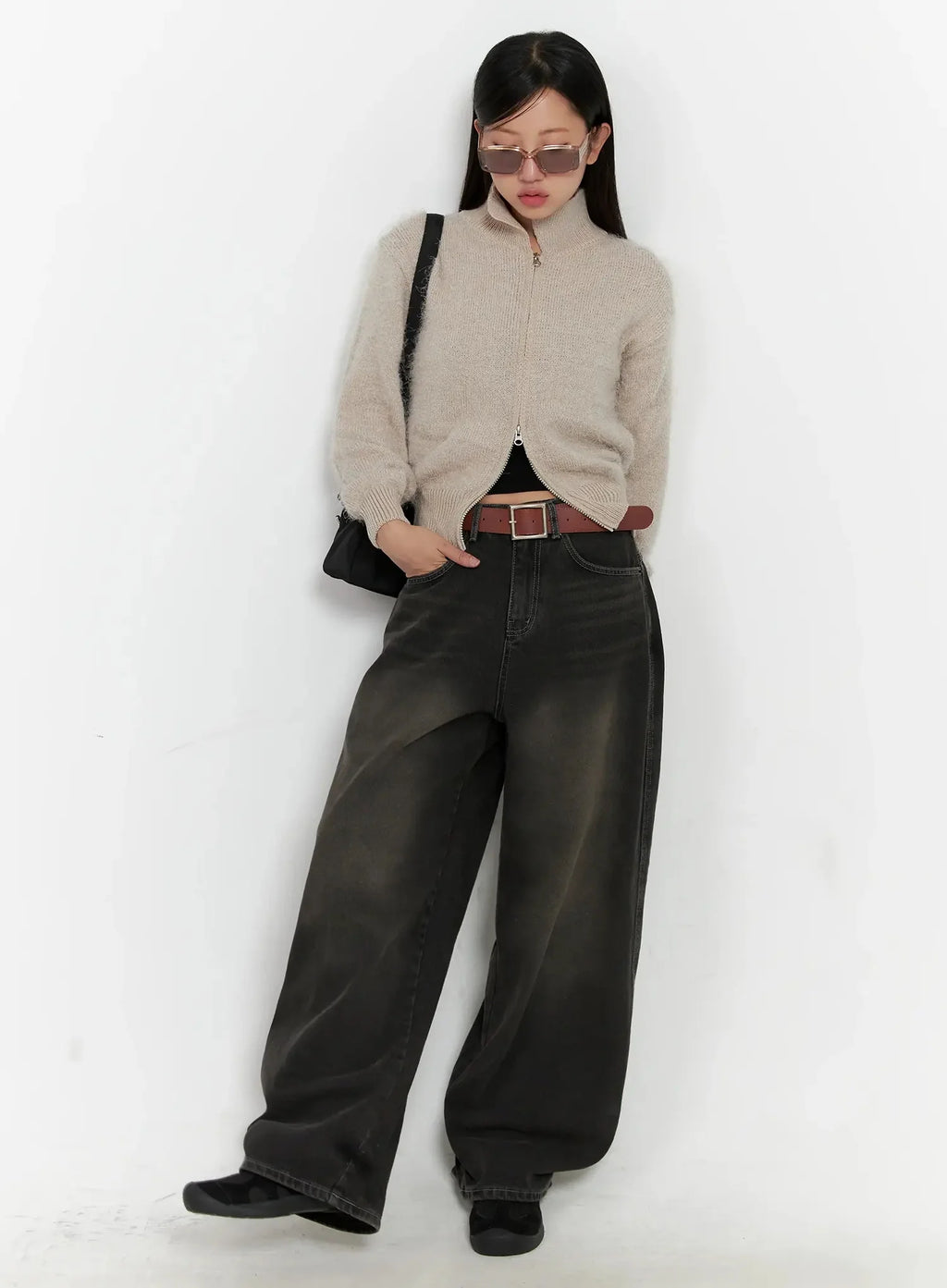 Hari Dark Washed Baggy Jeans IG527