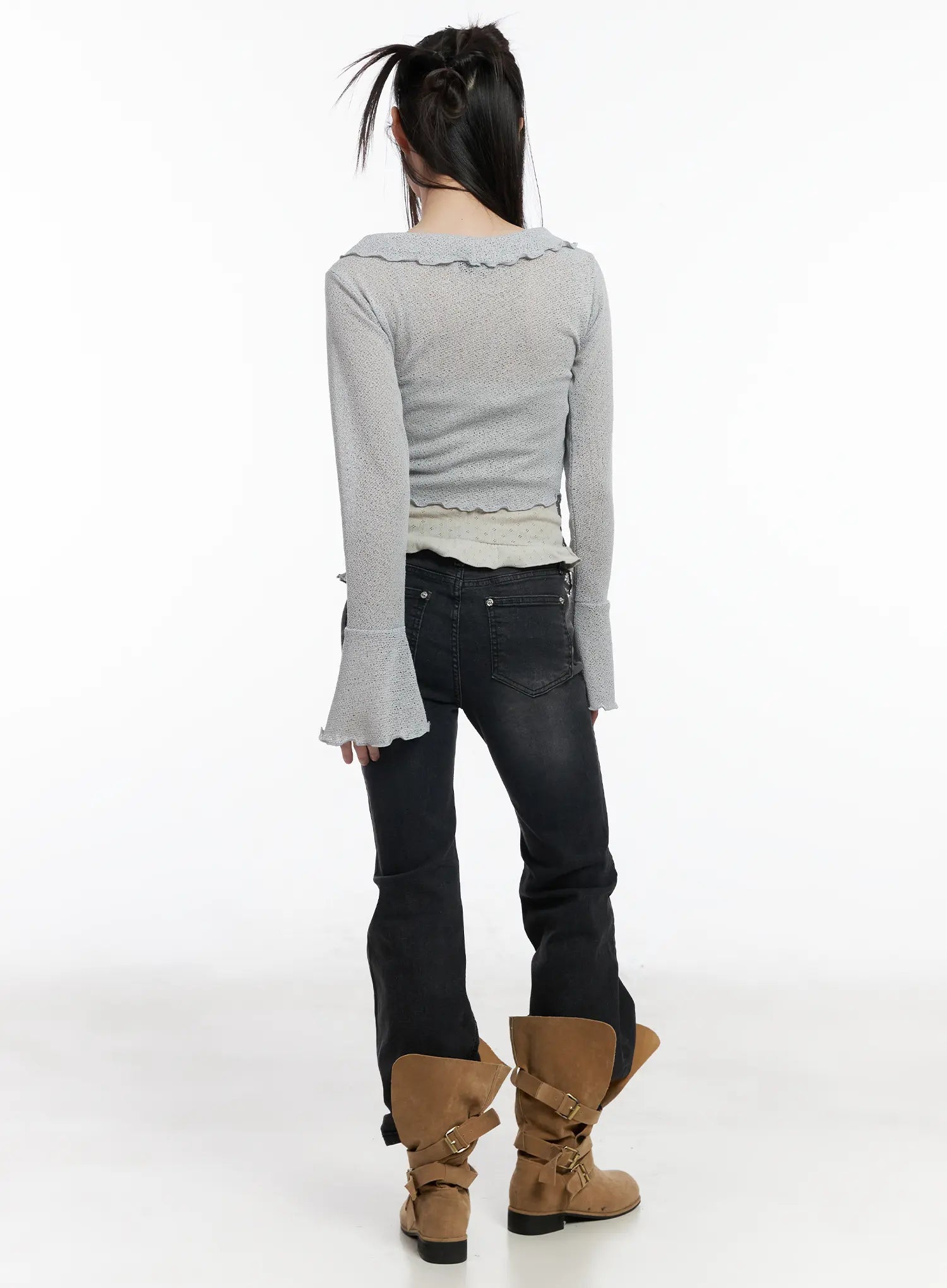 Gio Washed Bootcut Jeans CM524