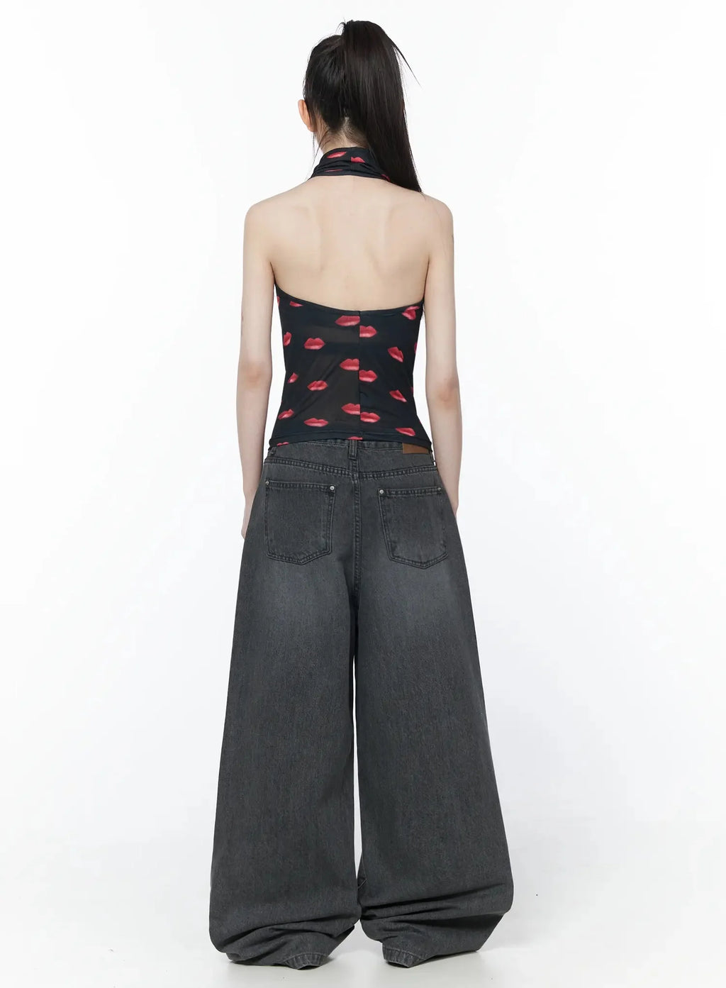 Shia Vintage Wash Wide-Leg Jeans IY514