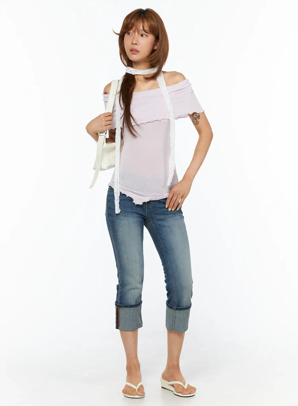 Rena Roll-Up Capri Jeans CU517