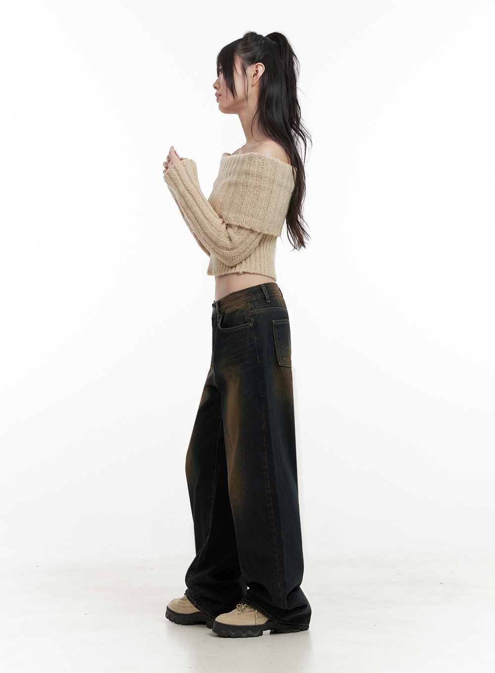 Alexia Washed Denim Wide-Leg Jeans ID402