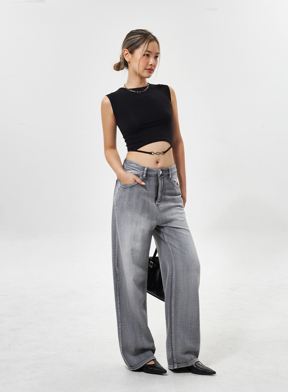 Mid-Rise Wide Leg Jeans CY330