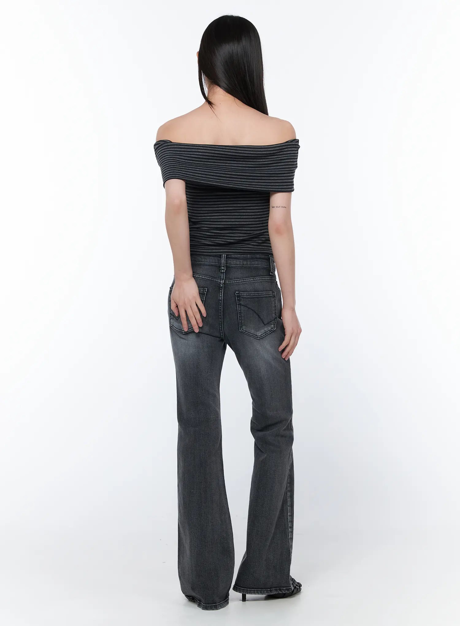 Salem Vintage Wash Low Rise Bootcut Jeans CA530