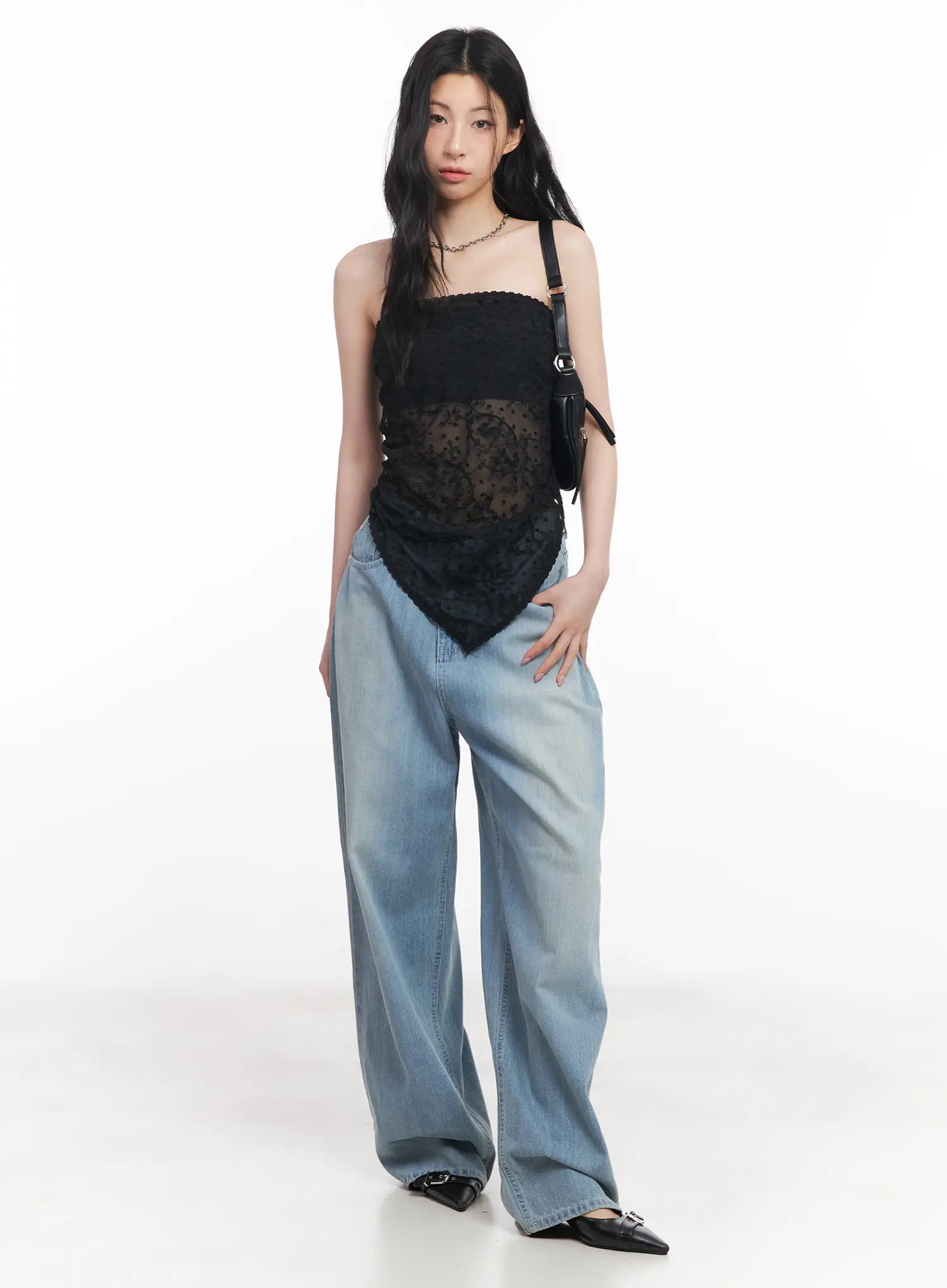 Rose Washed Baggy Summer Denim Jeans CU511