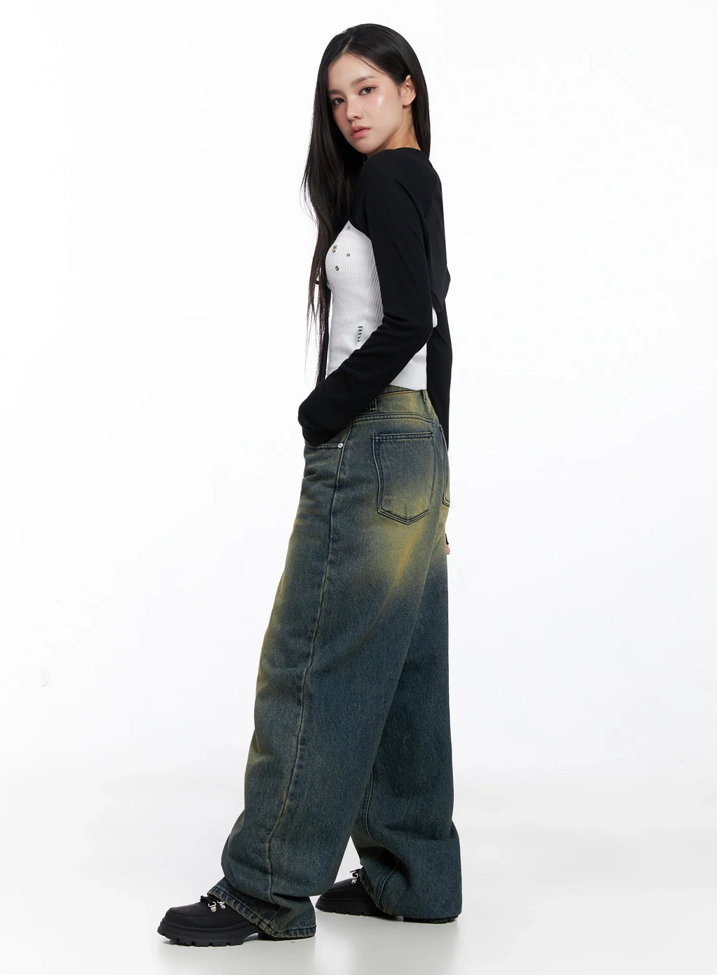 Elora Washed Baggy Jeans IS525