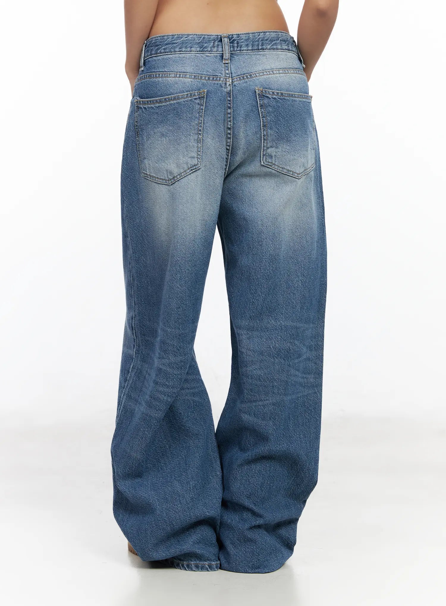 Alora Vintage Washed Wide Leg Jeans CF513