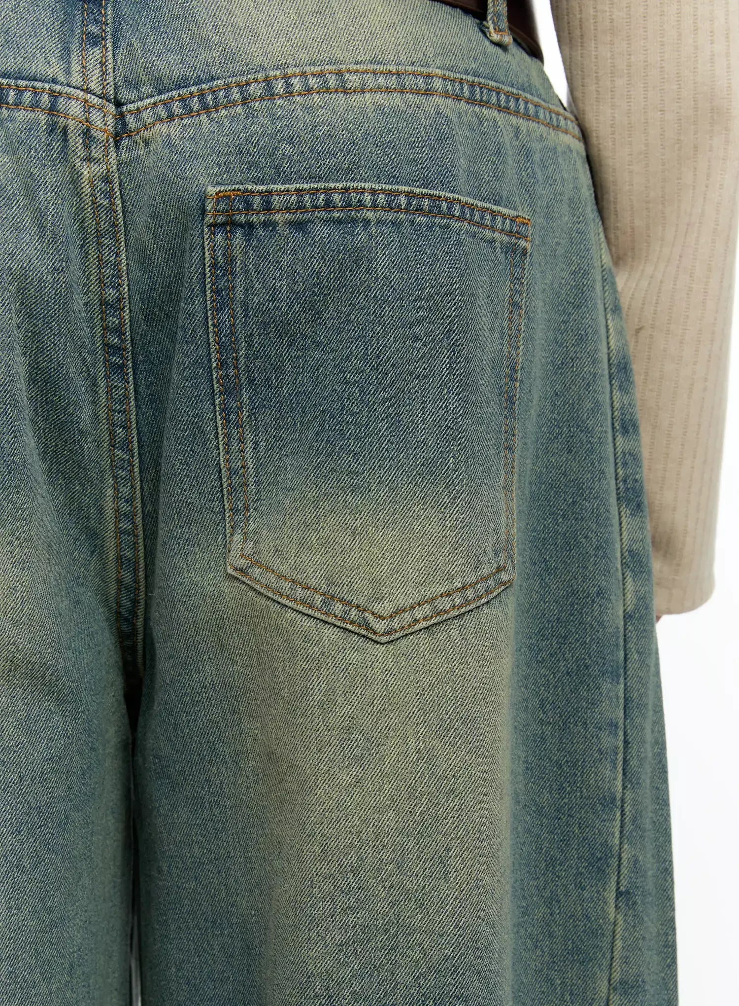Men's Vintage Wash Side Point Jeans IN525