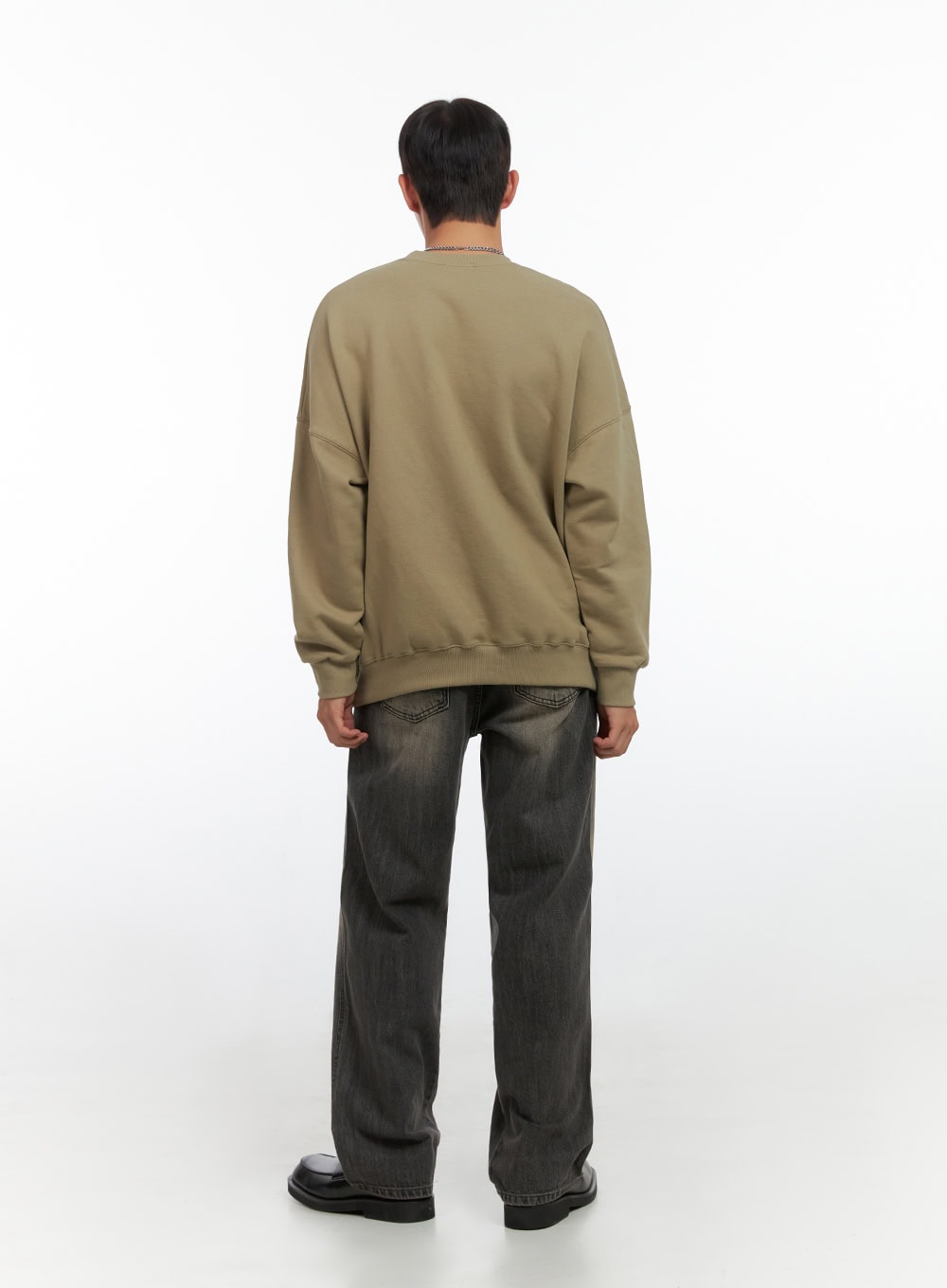 Men's Washed Wide Leg Jeans IO420