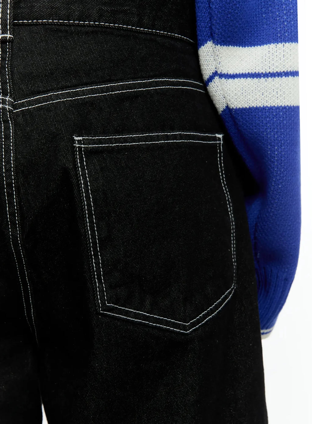 Men's Stitched Detail Baggy Jeans IN506