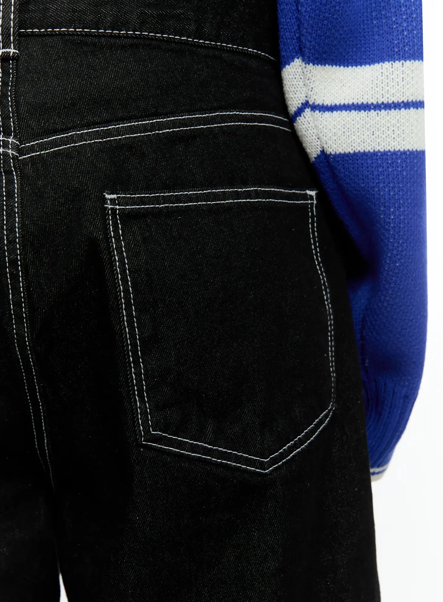Men's Stitched Detail Baggy Jeans IN506