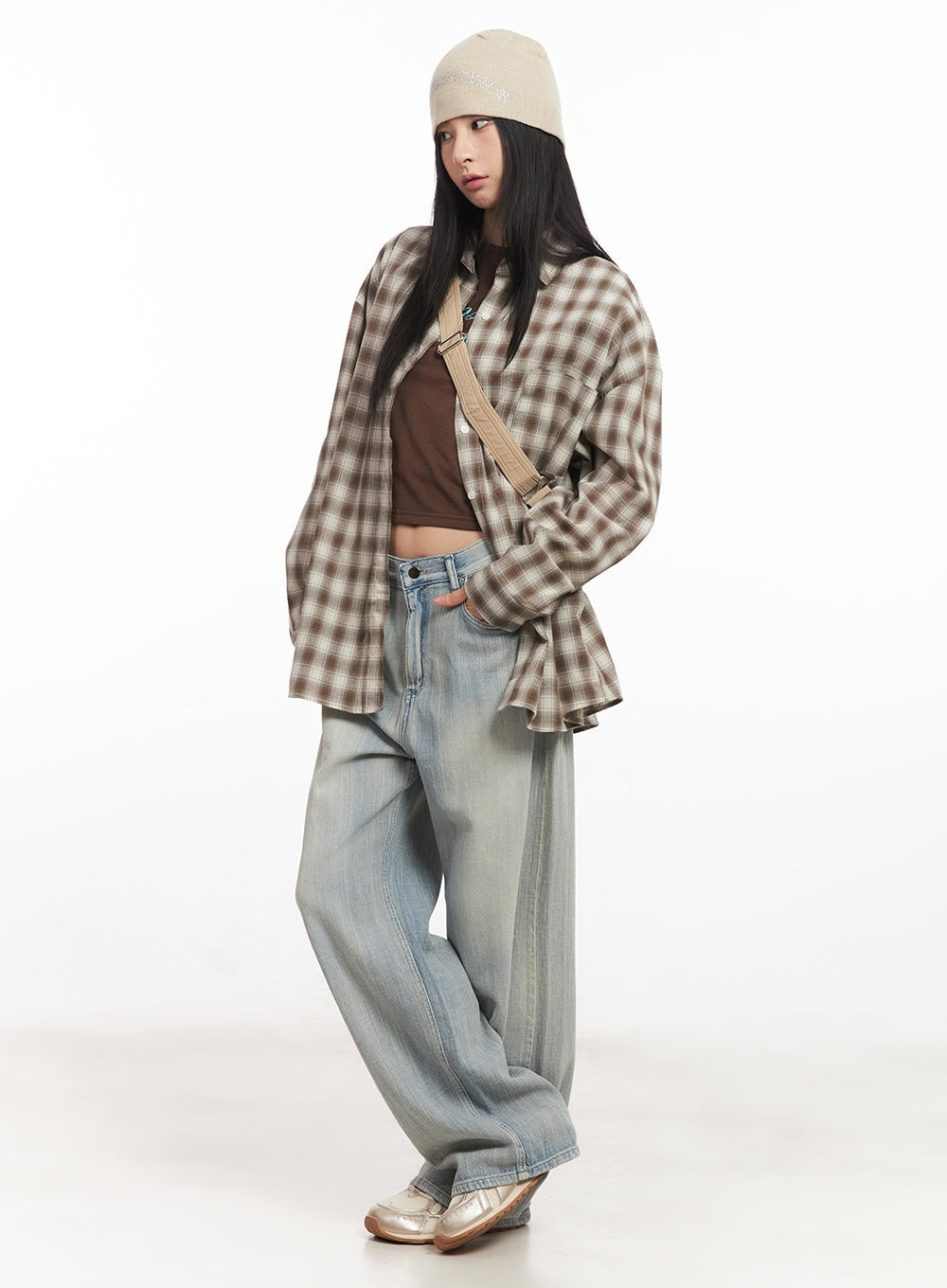 Jessi Washed Wide-Leg Jeans CA514
