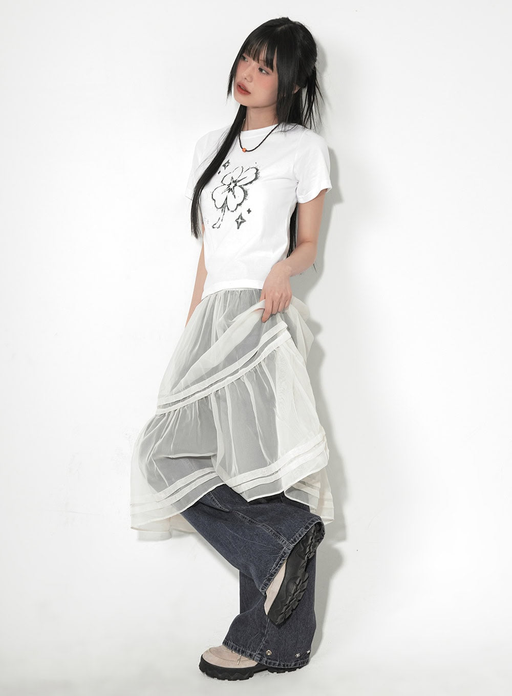 Bri Oversized Buttoned Baggy Jeans CF518