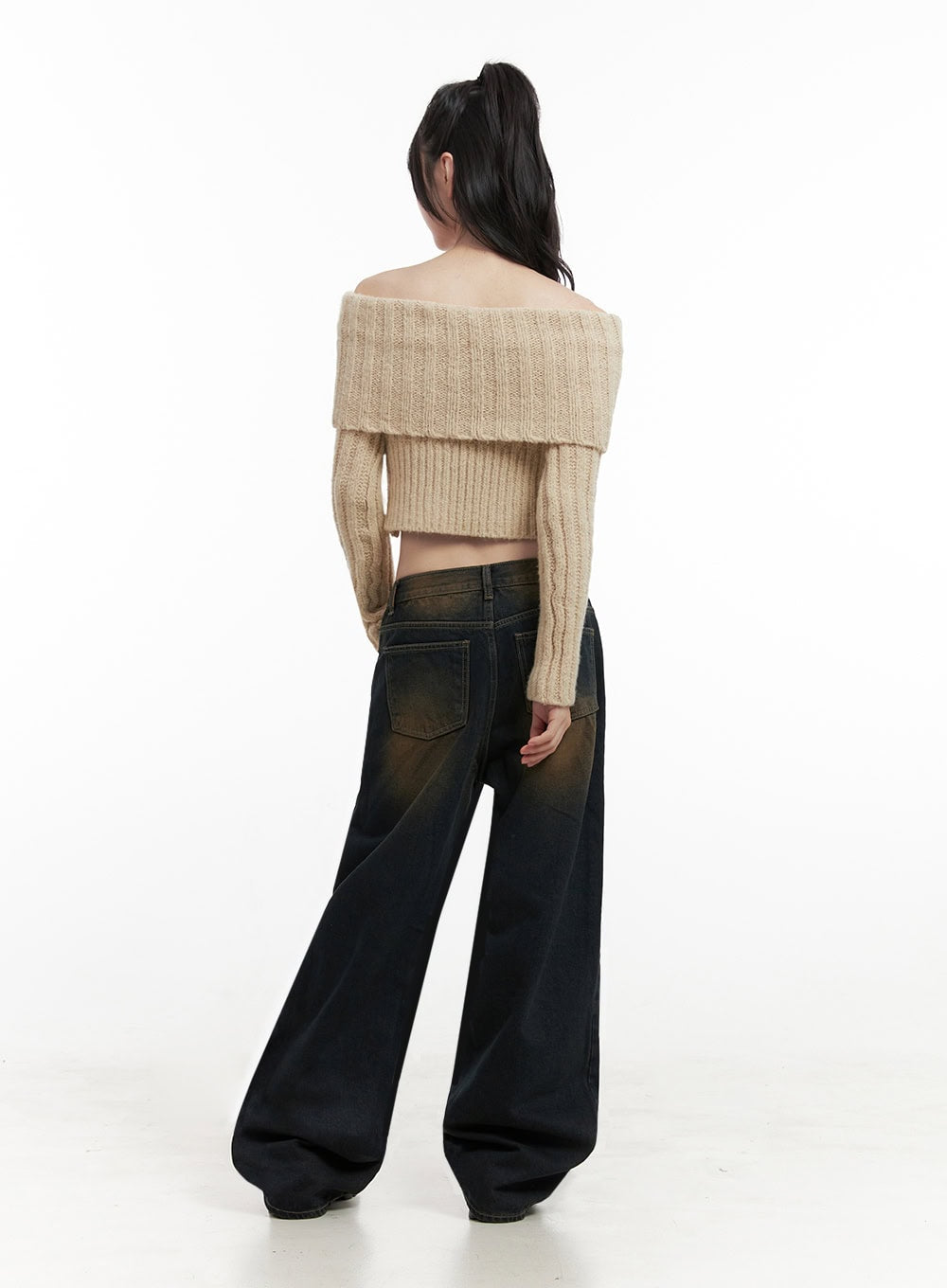 Alexia Washed Denim Wide-Leg Jeans ID402