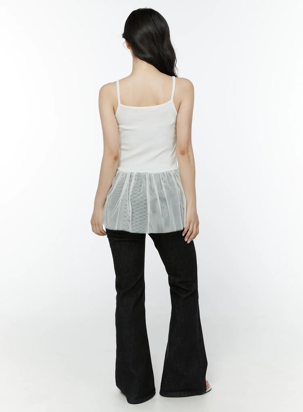Dohee Non-Fade Contrast Stitch Bootcut Pants IY511