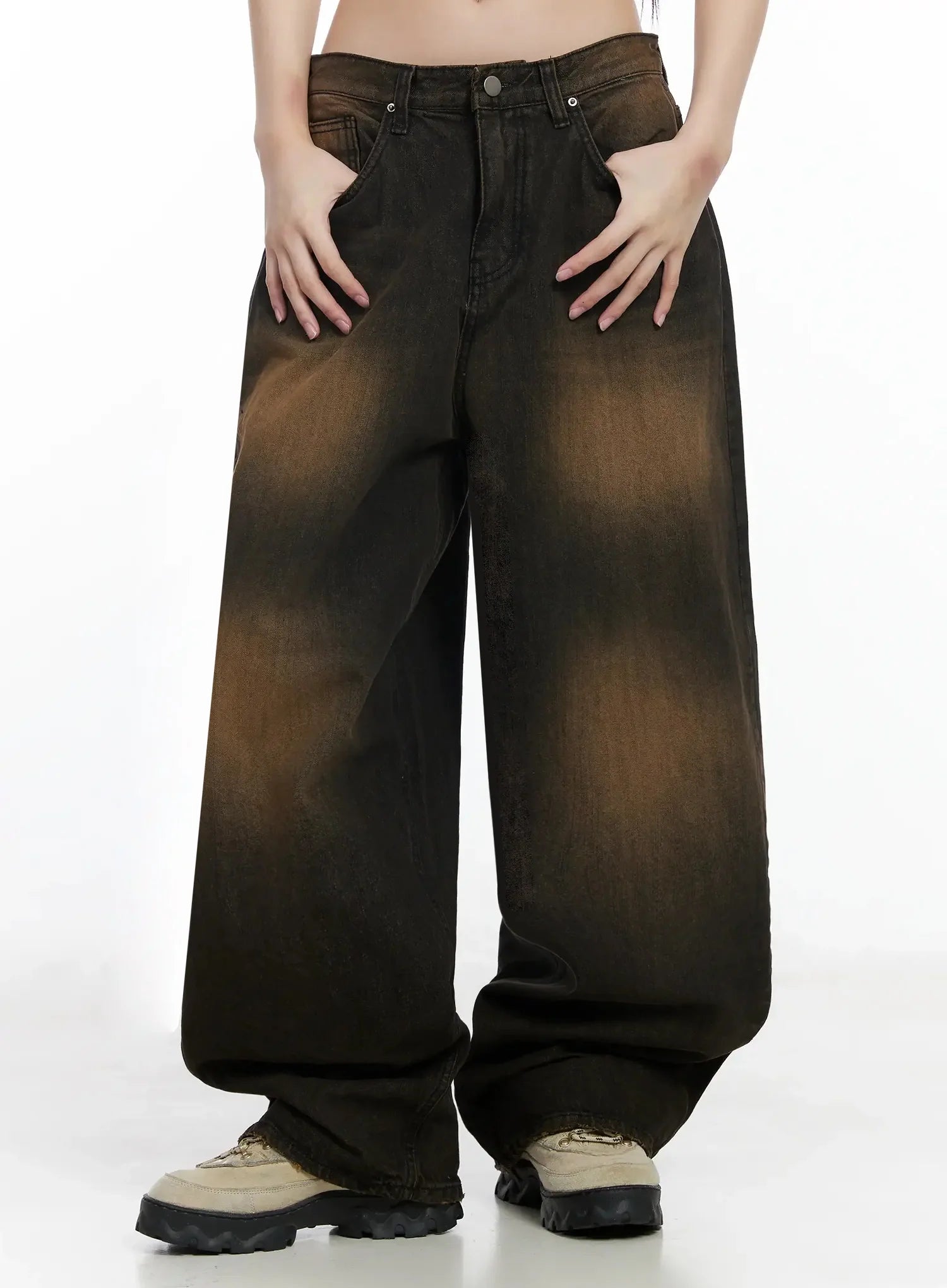 Alayna Vintage Wash Baggy Jeans IM502