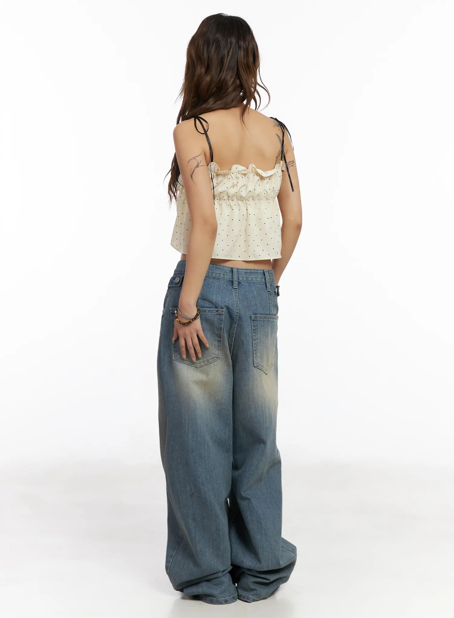 Ricci Washed Low-Rise Baggy Jeans CM520