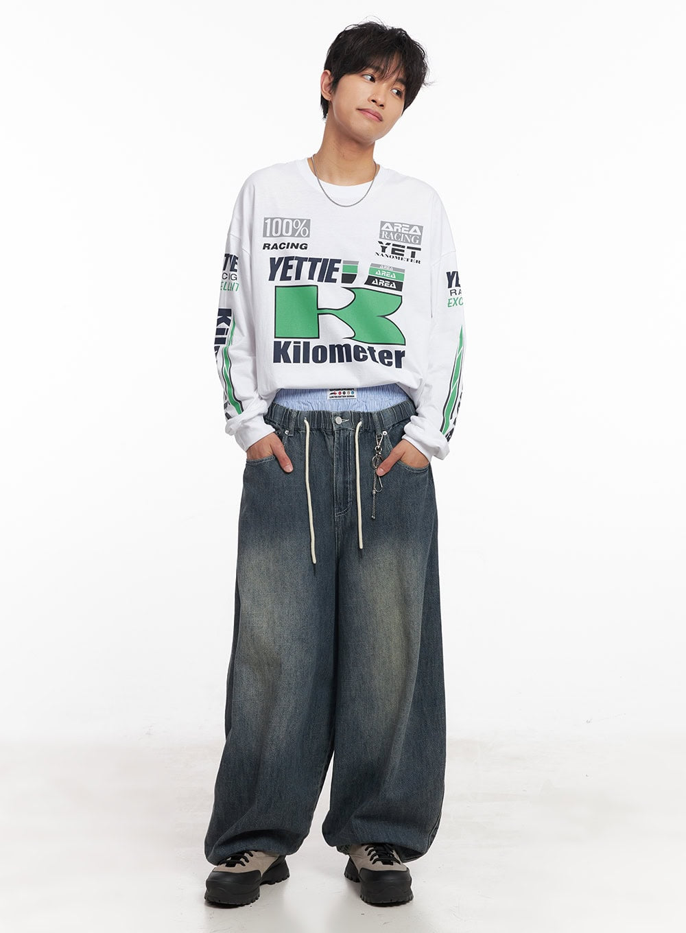 Men's Summer Drawstring Jeans IY508