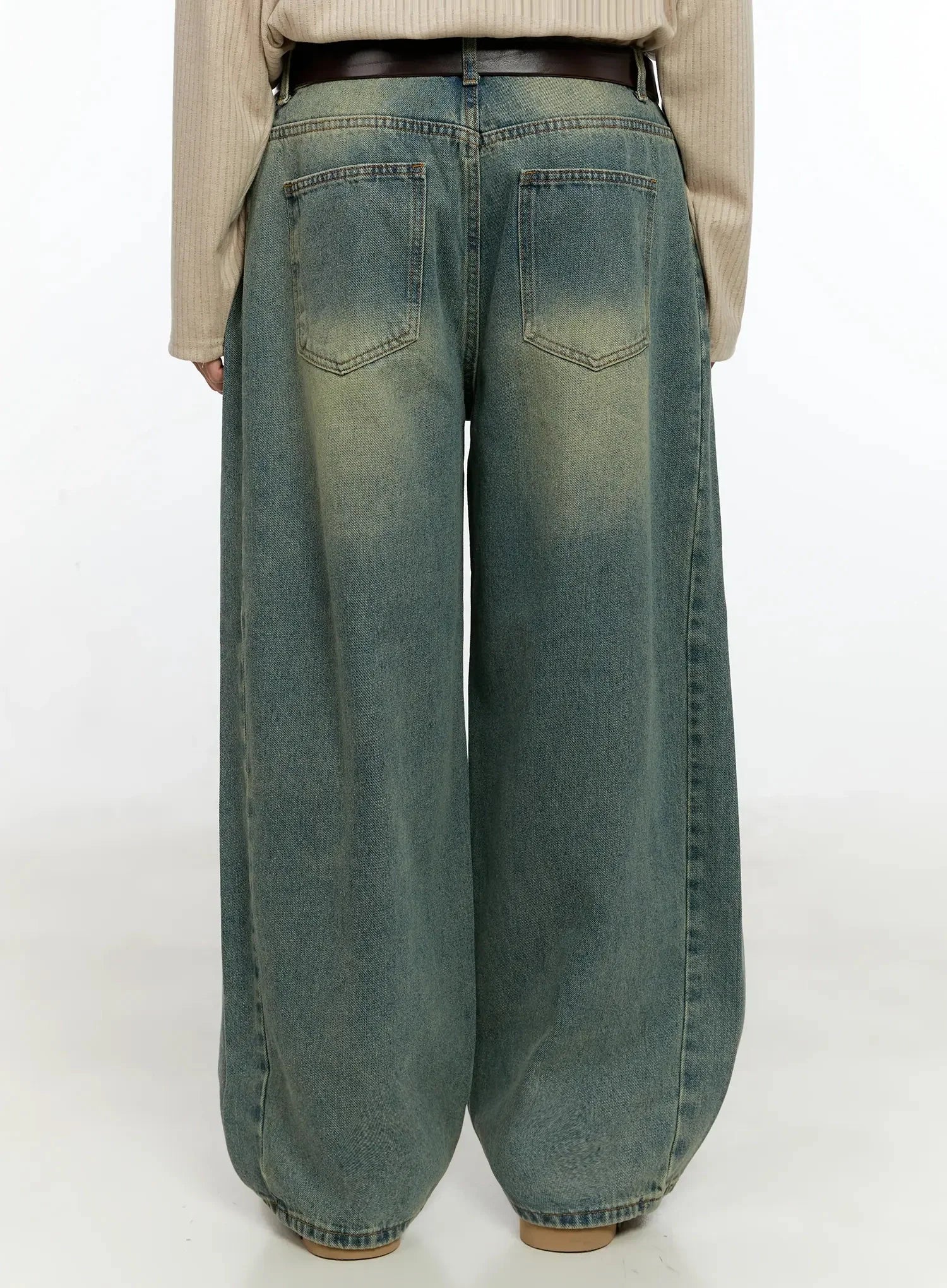 Men's Vintage Wash Side Point Jeans IN525