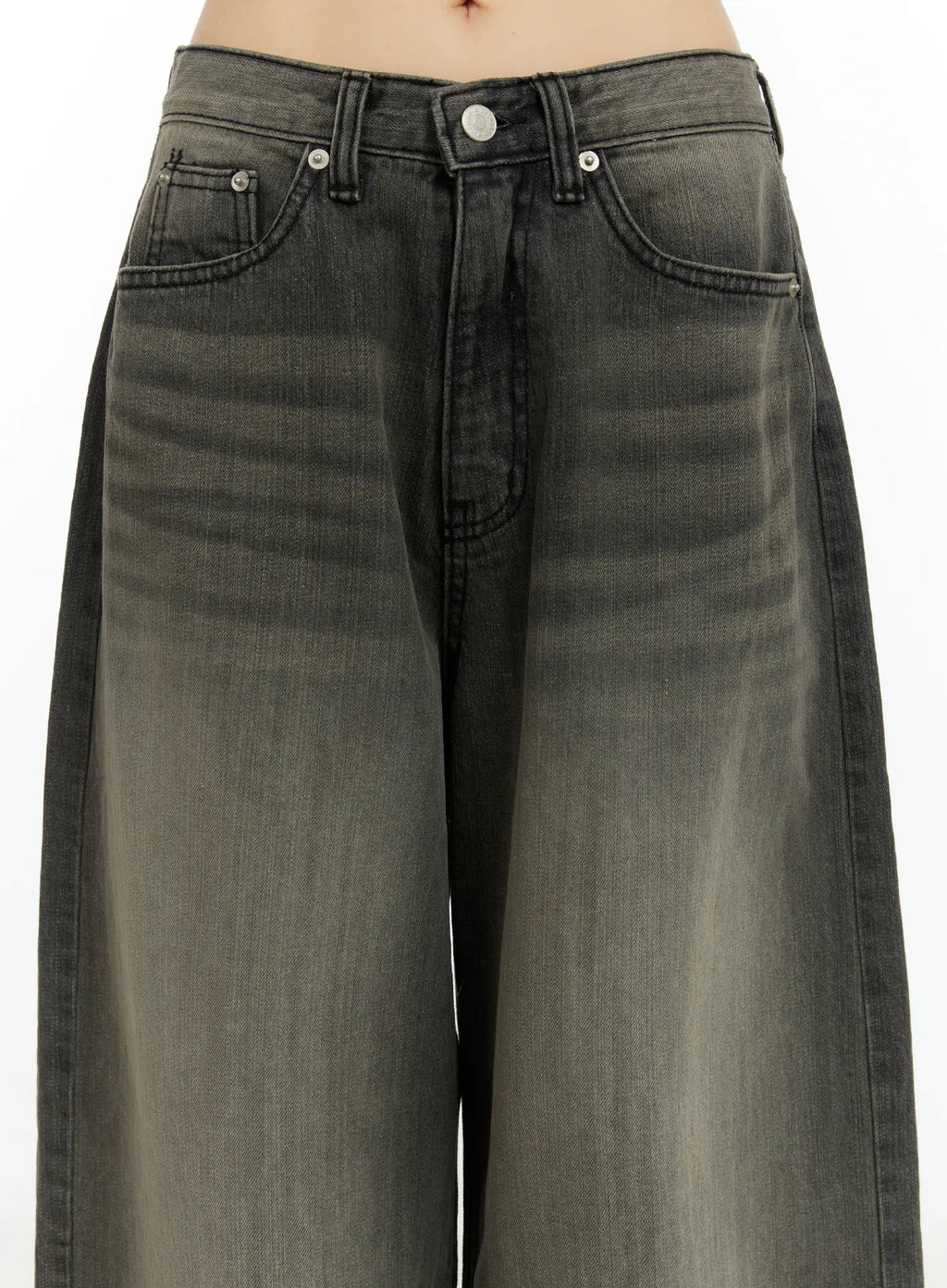 Kenna Washed Backstrap Wide Leg Jeans CF509