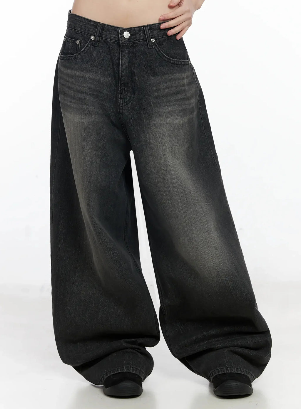 Romy Back-Belt Baggy Jeans IF505