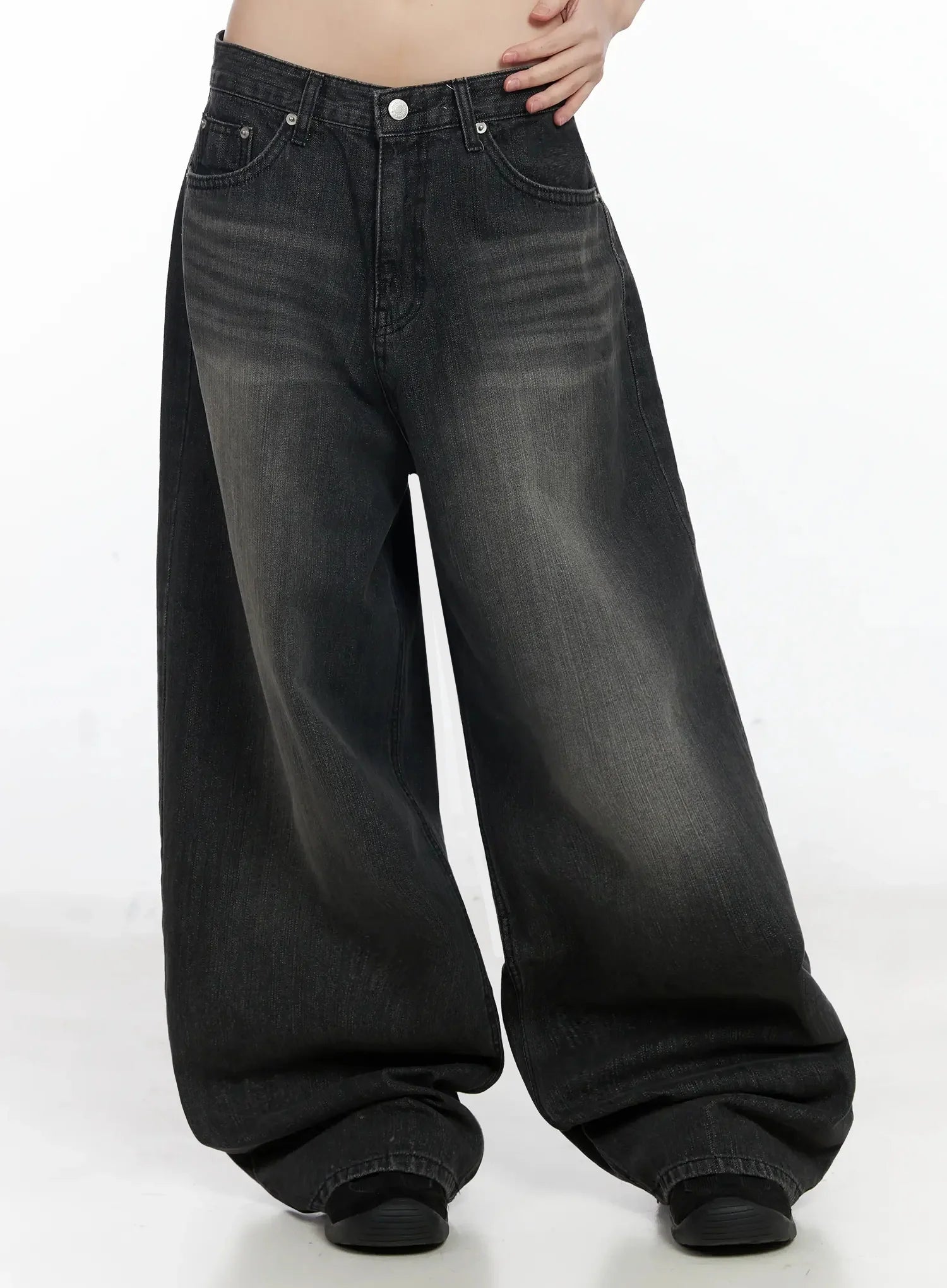 Romy Back-Belt Baggy Jeans IF505