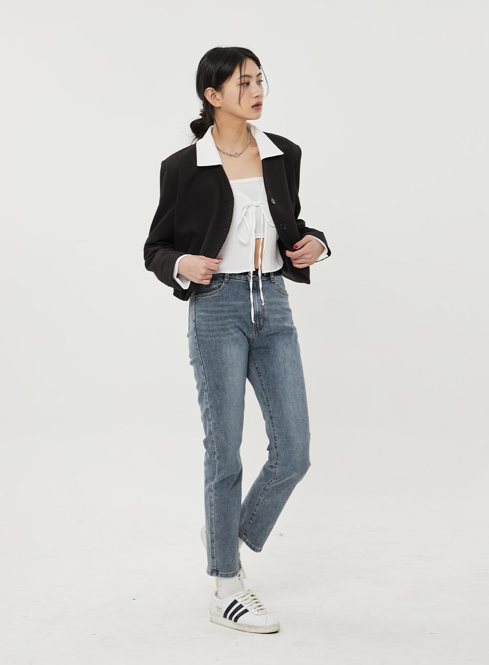 Straight Leg Ankle Jeans BF316