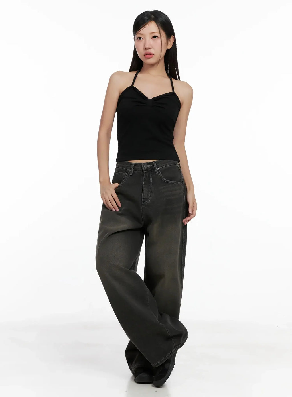 Hari Dark Washed Baggy Jeans IG527
