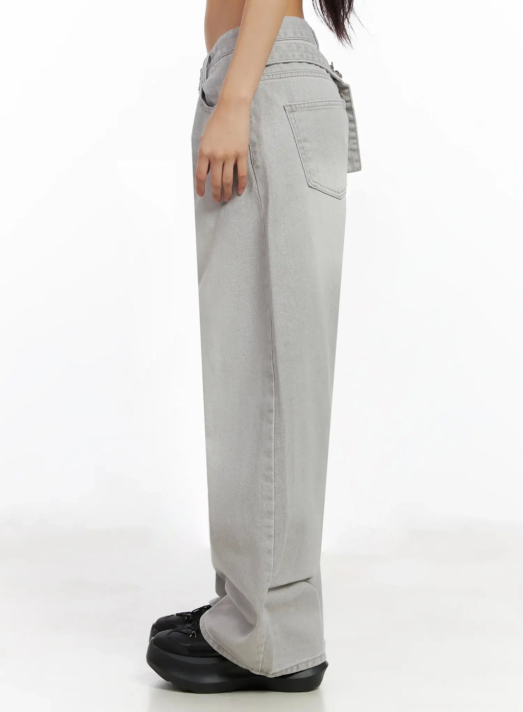 Cece Stone Washed Wide Leg Jeans IA508