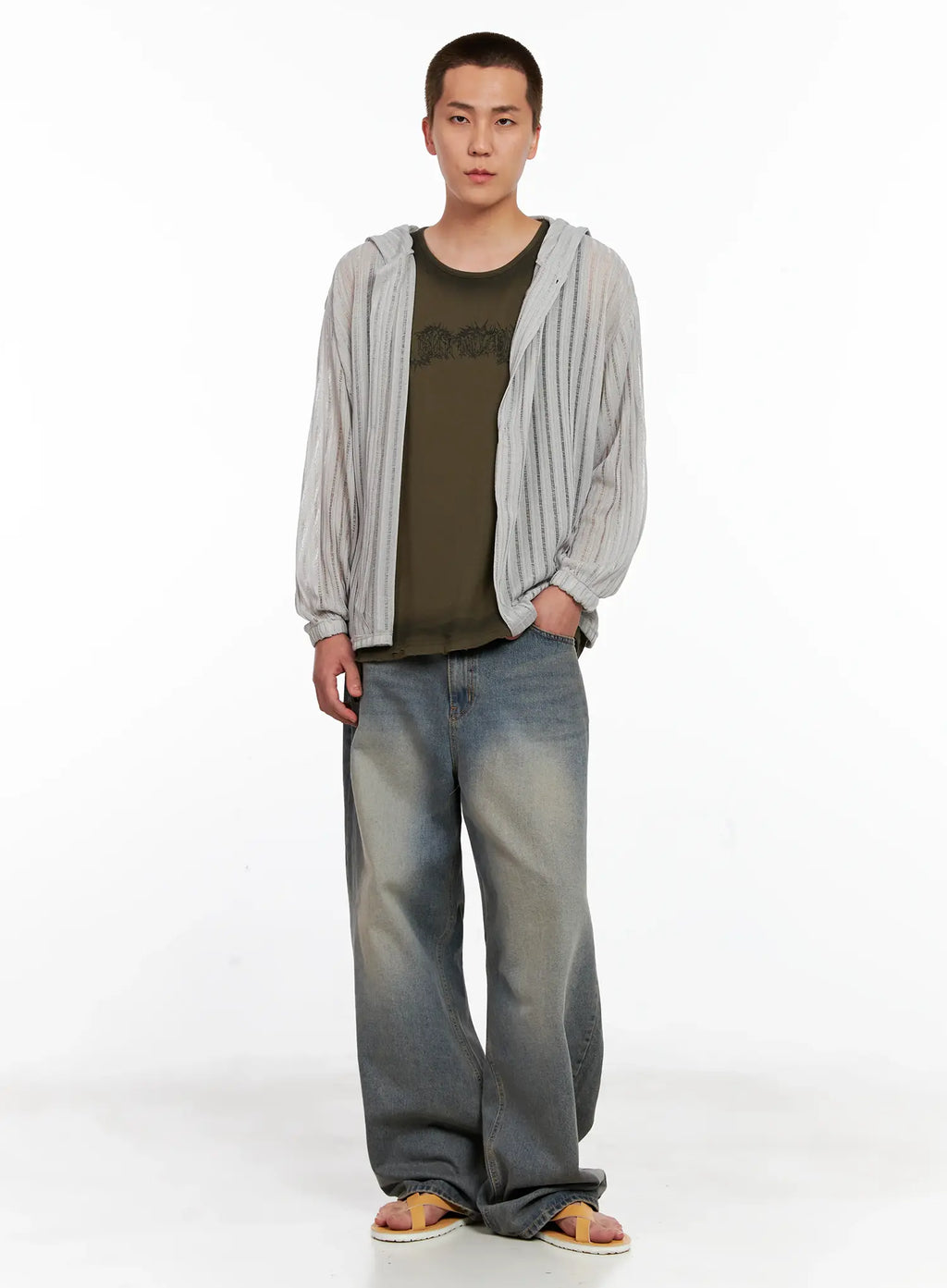 Men's Washed Vintage Denim Jeans IG511