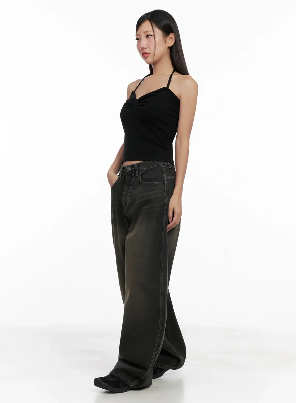 Hari Dark Washed Baggy Jeans IG527