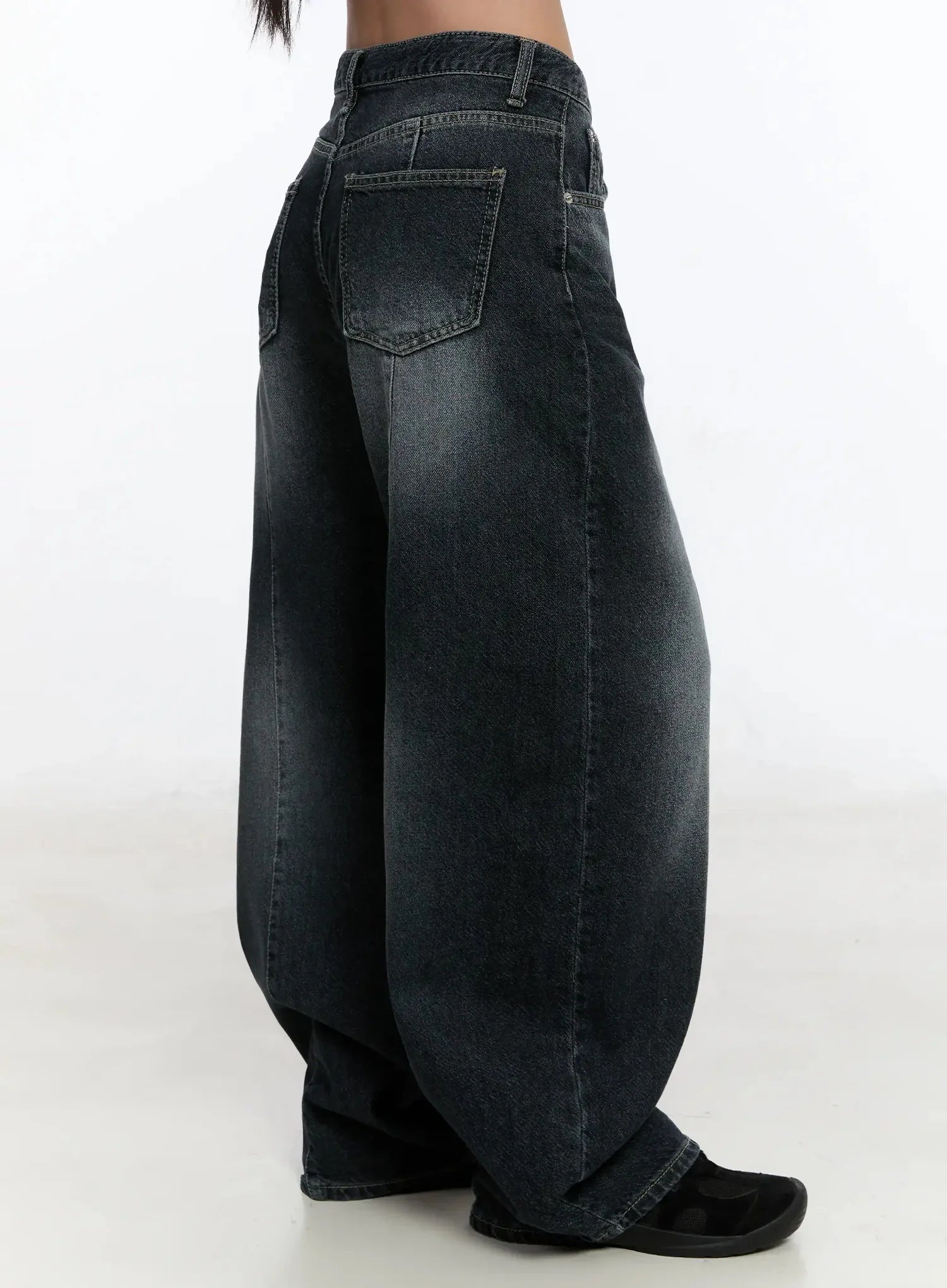 Naeu Dark Washed Wide Jeans IM509