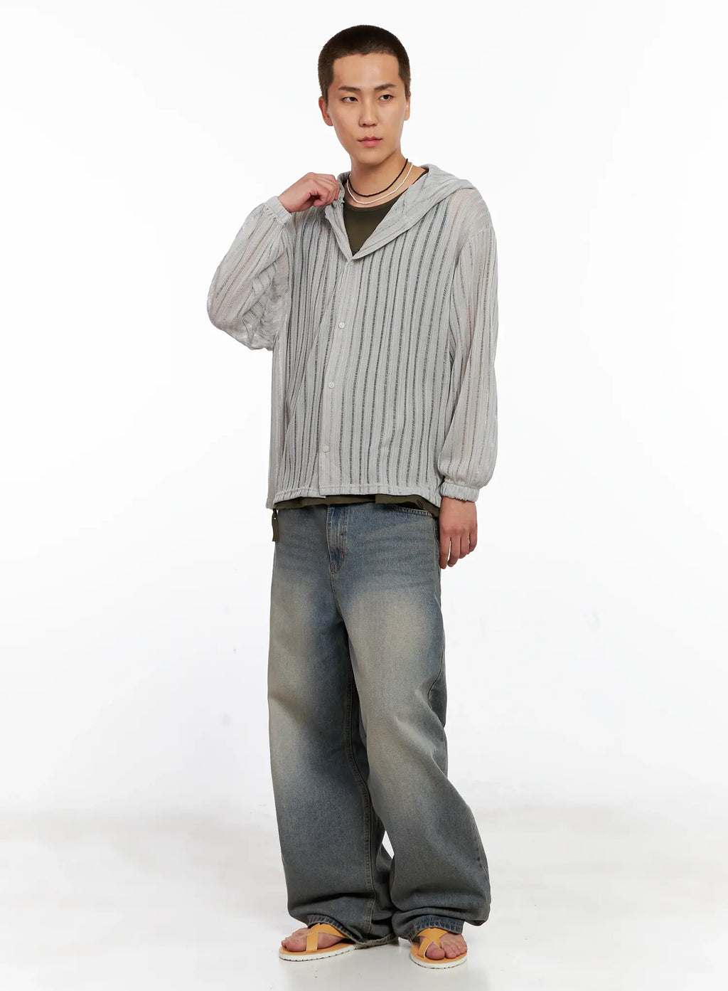 Men's Washed Vintage Denim Jeans IG511