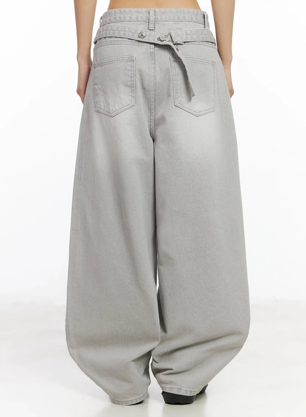 Cece Stone Washed Wide Leg Jeans IA508