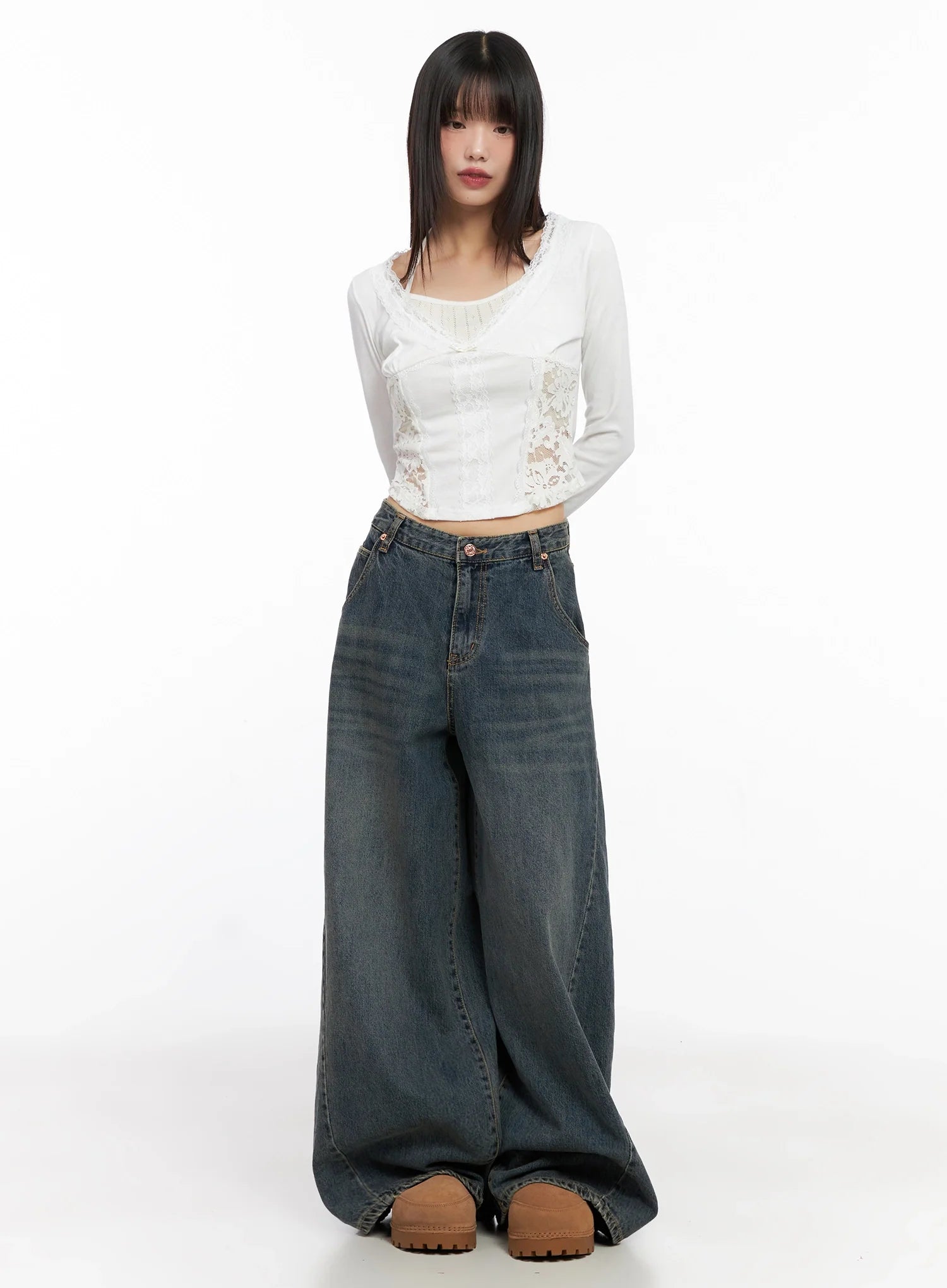 Skyler Washed Balloon Fit Jeans IN503