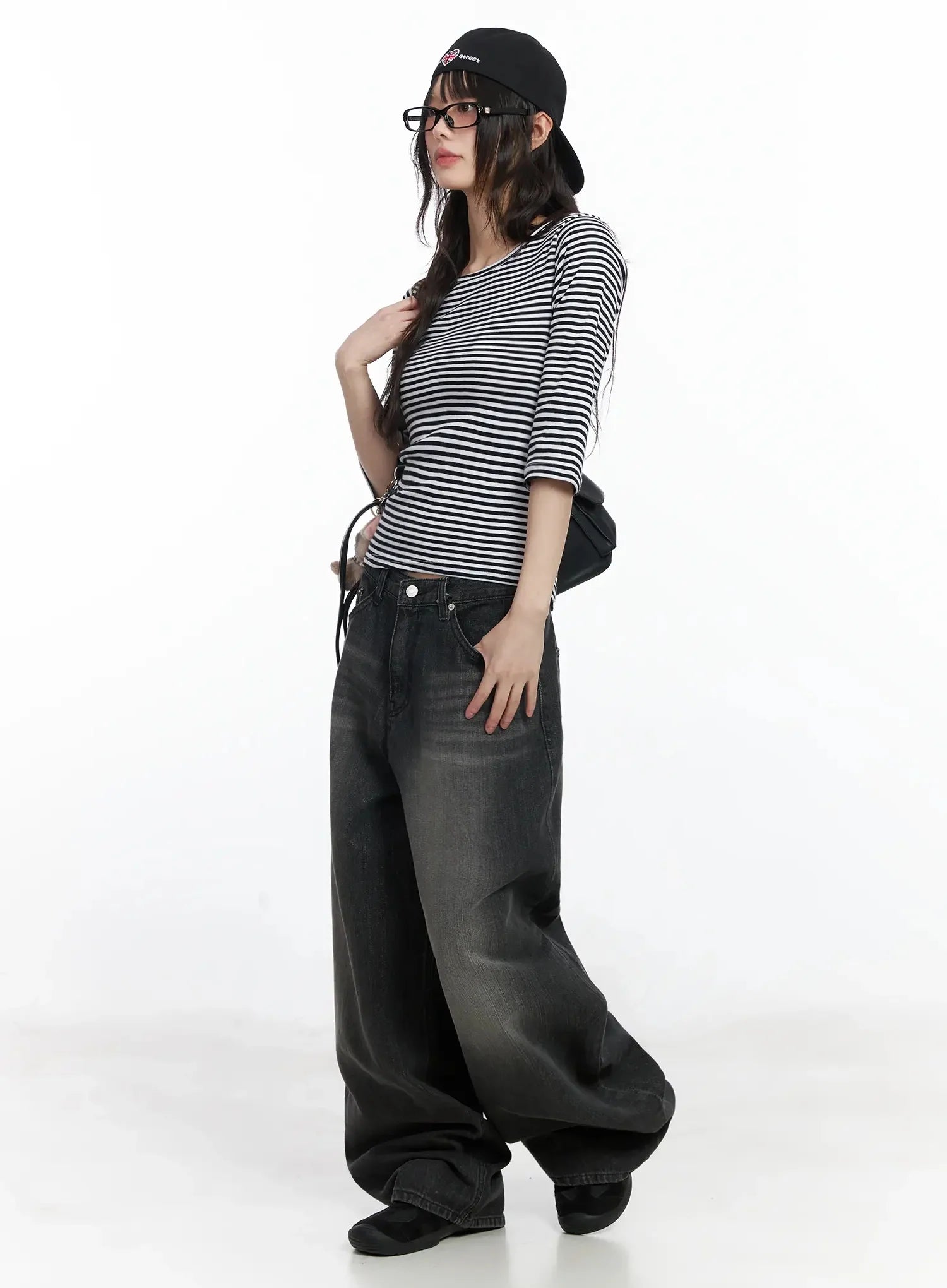 Romy Back-Belt Baggy Jeans IF505