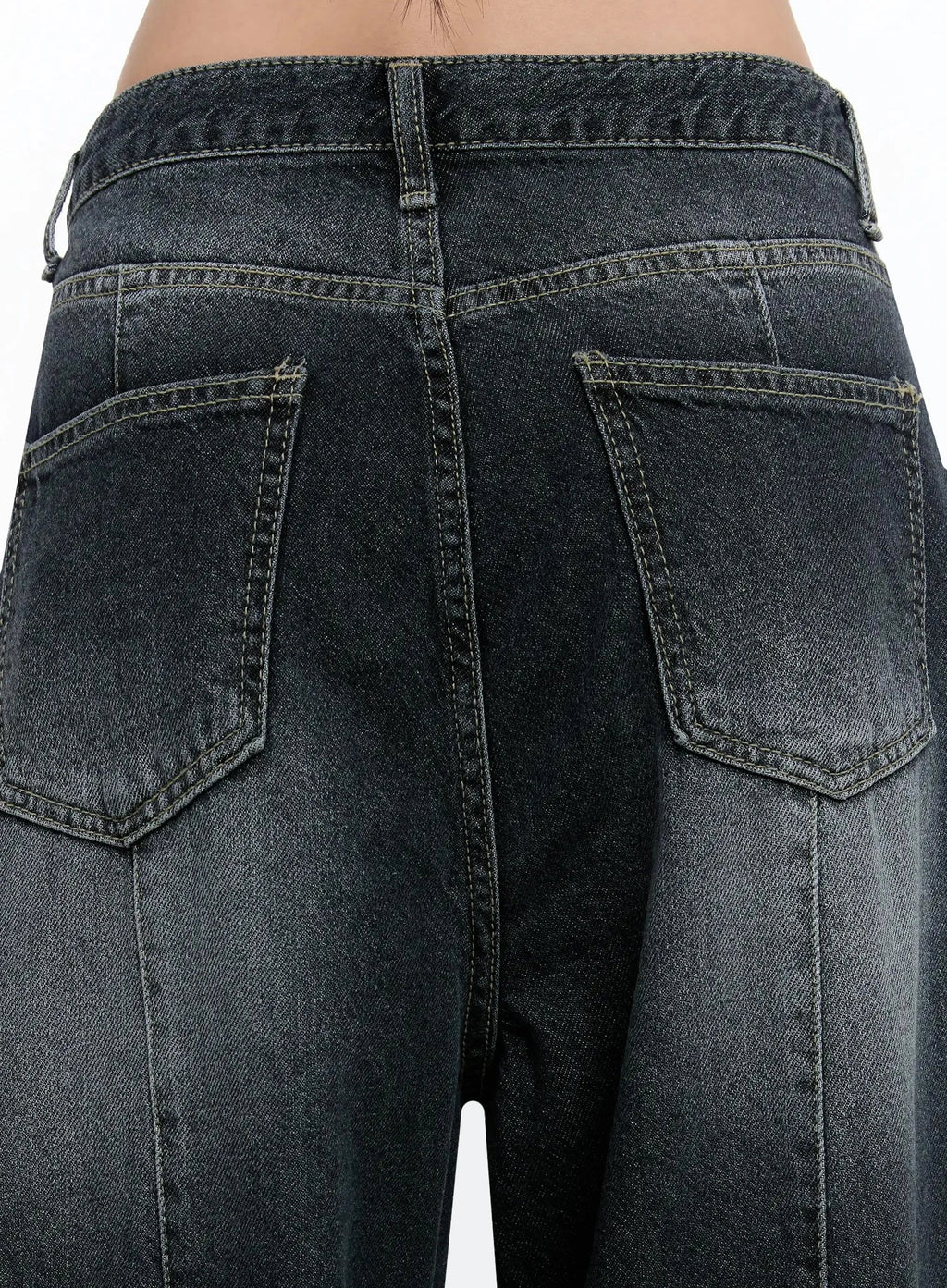 Naeu Dark Washed Wide Jeans IM509
