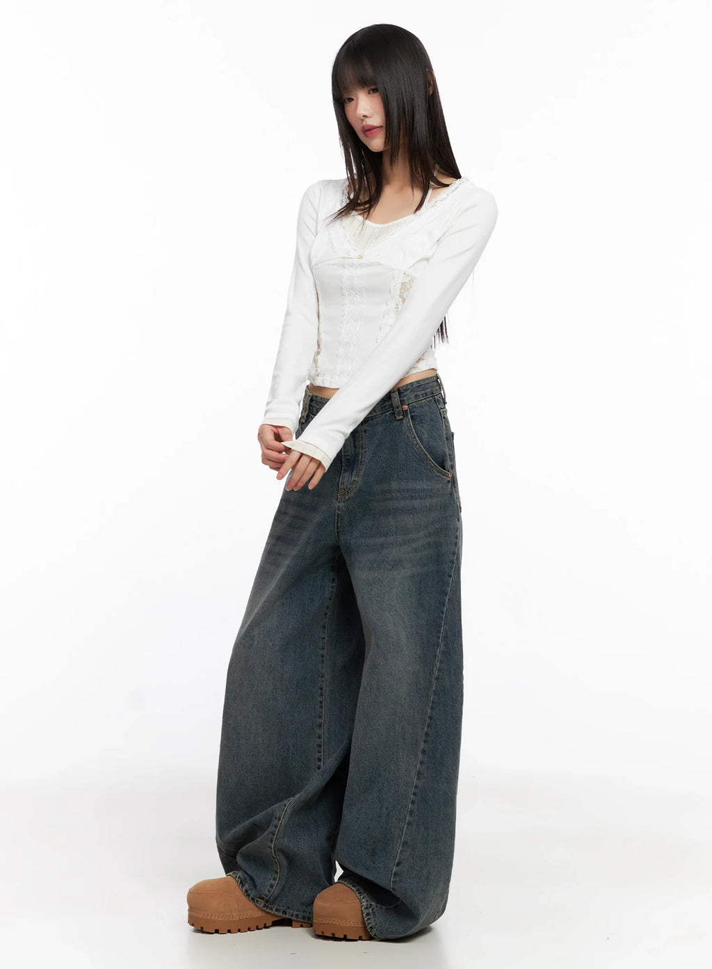 Skyler Washed Balloon Fit Jeans IN503