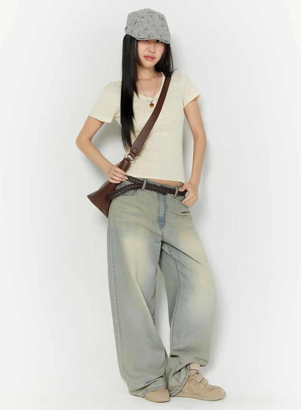 Naia Washed Baggy Jeans IU524
