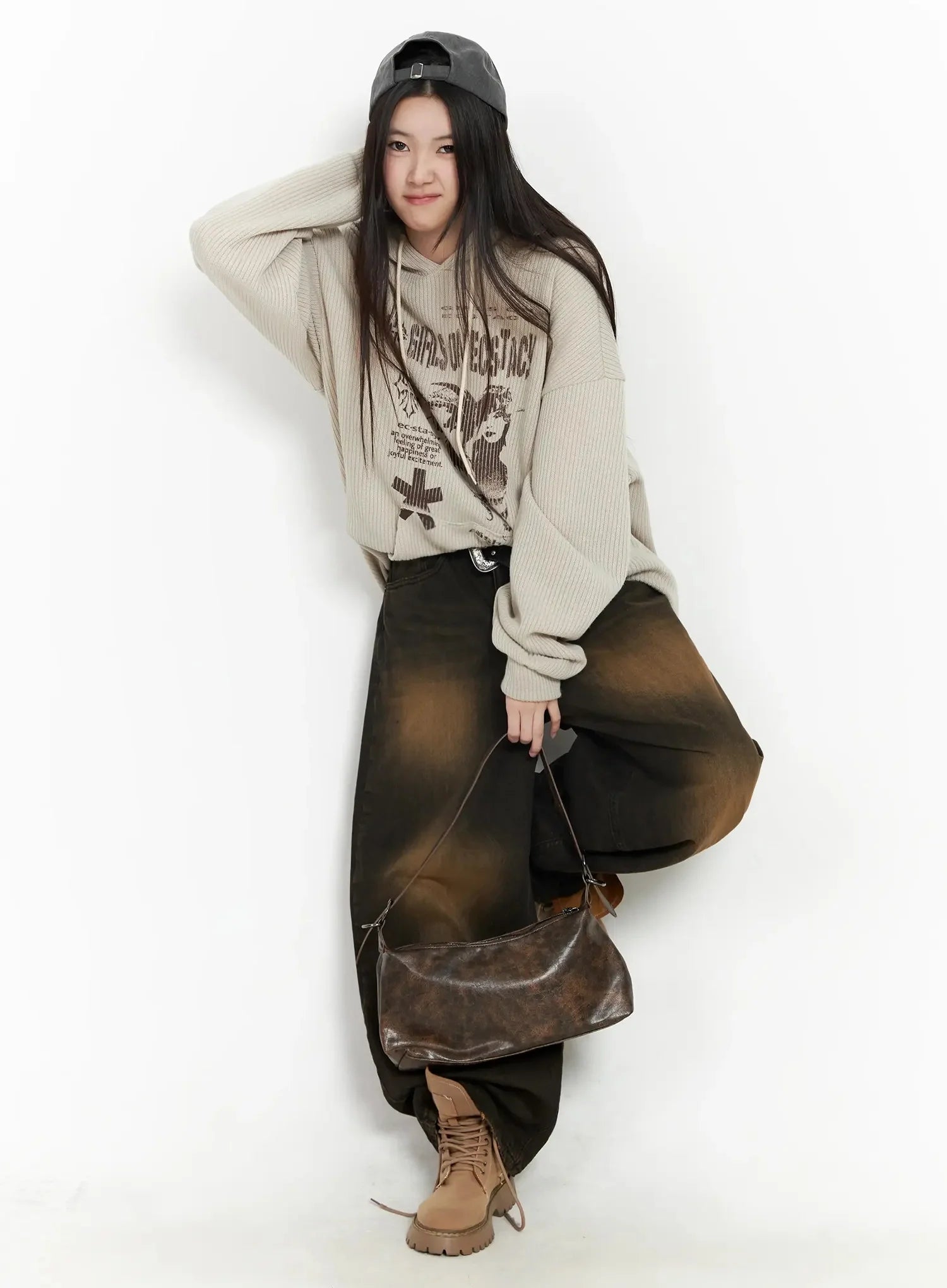 Alayna Vintage Wash Baggy Jeans IM502