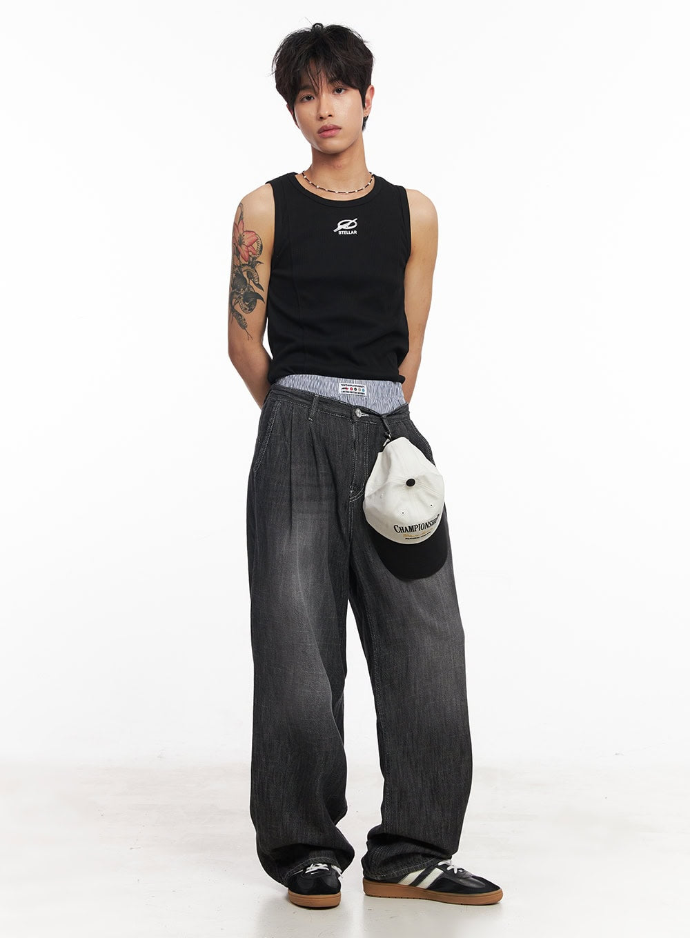 Men's Pintuck Linen Comfort Jeans IY508