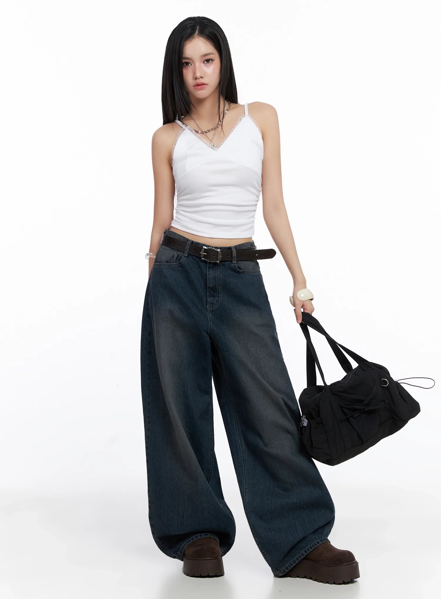 Adelyn Washed Baggy Jeans IS525