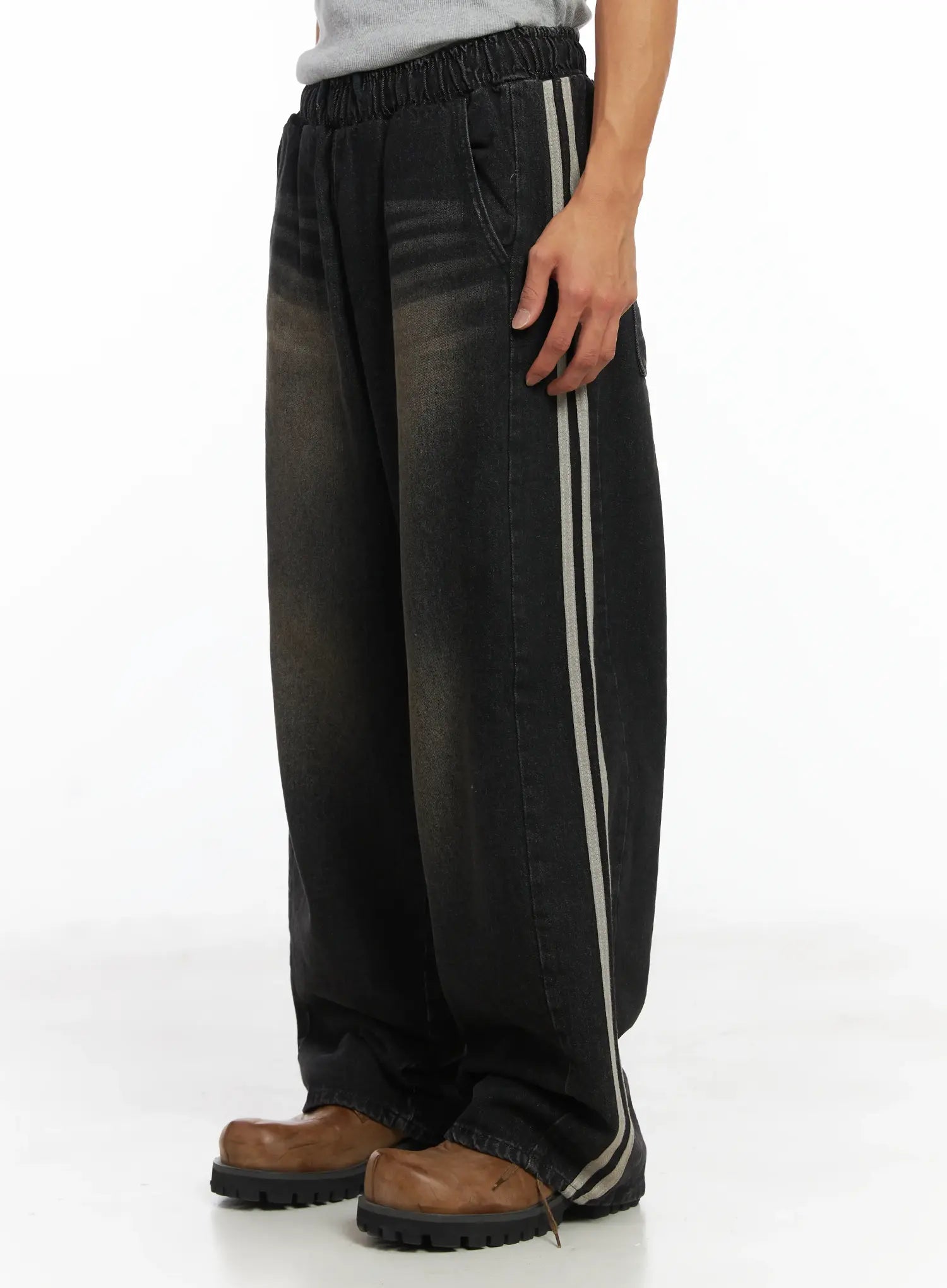 Men's Track Wide Leg Jeans IJ514