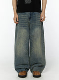 Men's Adan Baggy Washed Jeans IU508