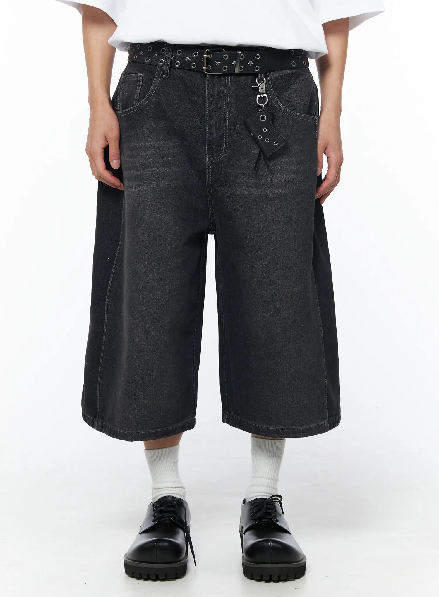 Men's Long Bermuda Cropped Jeans IU510