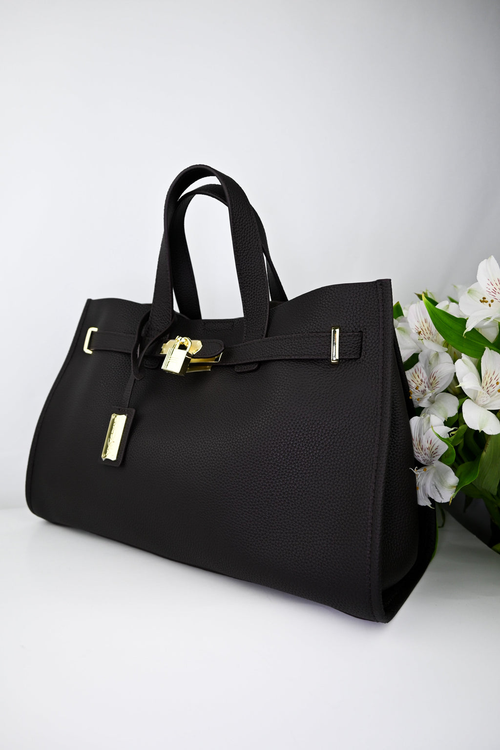 Bogdana Urban Luxe Tote with Gold Hardware & Adjustable Strap – Women’s Shoulder Bag